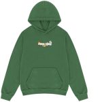 Embroidered Logo Hoodie Green