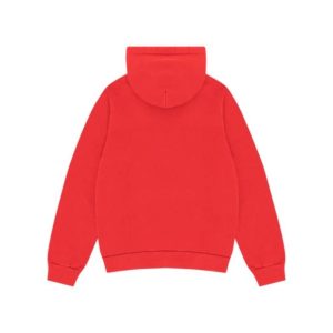 Embroidered Logo Hoodie Red