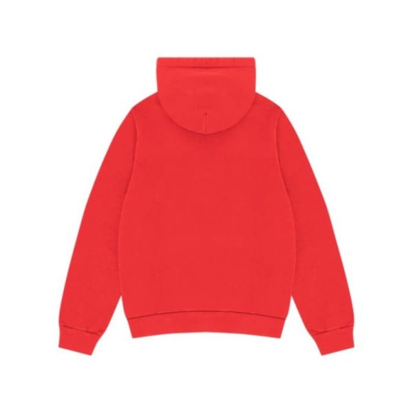 Embroidered Logo Hoodie Red