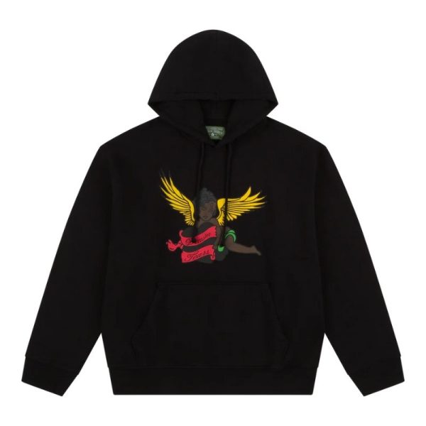 Embroidered Logo Hoodie black