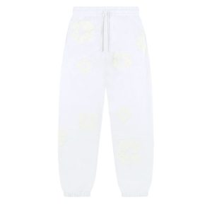 Mono Cotton Wreath Sweatpants White